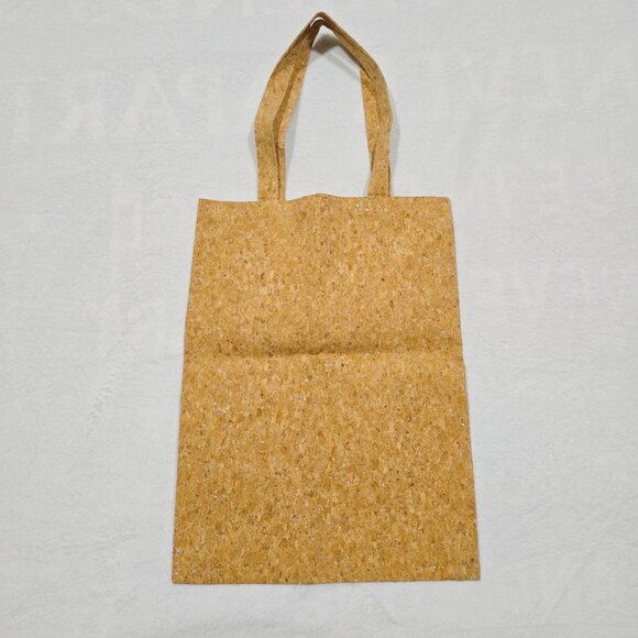 Anthropologie ✦ Cork Tote Bag 15"x16" Eco-Friendly Gold Fleck Recycled Material - Picture 4 of 7
